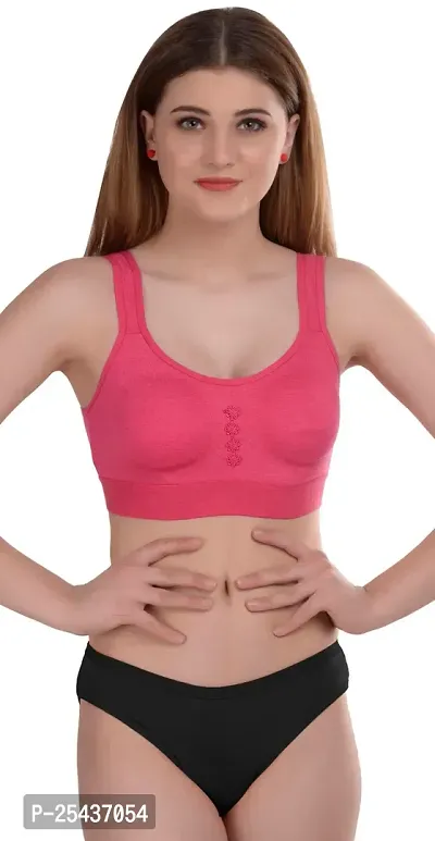 Stylish Cotton Pink Bra And Panty Set For Women-thumb5