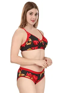 Stylish Cotton Multicoloured Bra And Panty Set For Women Pack Of 3-thumb1