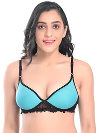 Stylish Cotton Blue Bra And Panty Set For Women-thumb4