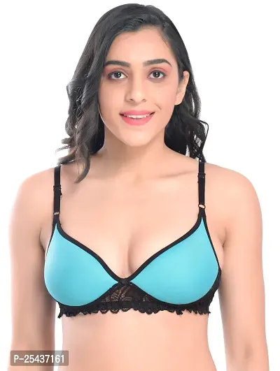 Stylish Cotton Blue Bra And Panty Set For Women-thumb5