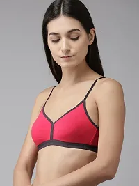 Stylish Multicoloured Cotton Solid Bras For Women Pack Of 3-thumb2