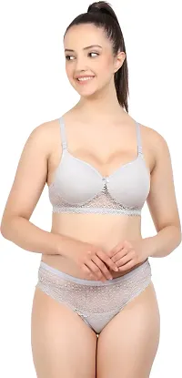 Stylish Cotton Multicoloured Bra And Panty Set For Women Pack Of 3-thumb3