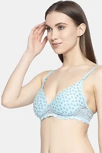 Stylish Blue Cotton Printed Bras For Women-thumb2