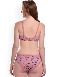 Stylish Cotton Pink Bra And Panty Set For Women-thumb3