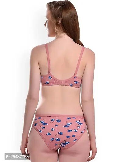 Stylish Cotton Pink Bra And Panty Set For Women-thumb4