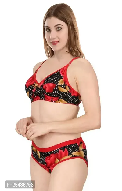 Stylish Cotton Multicoloured Bra And Panty Set For Women Pack Of 3-thumb3