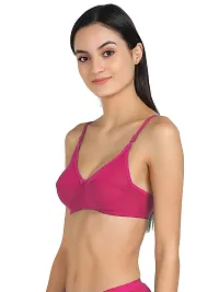 Stylish Multicoloured Cotton Solid Bras For Women Pack Of 2-thumb2