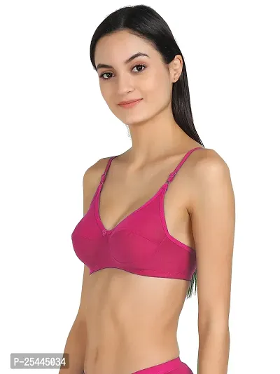 Stylish Multicoloured Cotton Solid Bras For Women Pack Of 2-thumb3