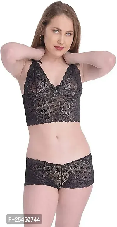 Stylish Black Net Bridal Baby Dolls For Women-thumb0