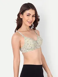 Stylish Green Cotton Printed Bras For Women-thumb1