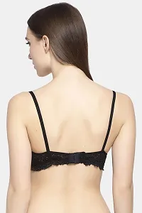 Stylish Black Cotton Solid Bras For Women-thumb3