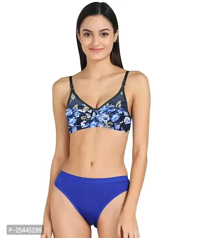 Stylish Black Cotton Printed Bras For Women-thumb2