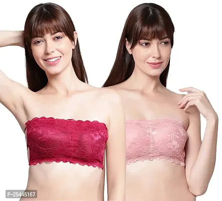 Stylish Multicoloured Net Solid Bras For Women Pack Of 2-thumb0