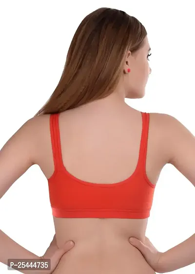 Stylish Red Cotton Solid Bras For Women-thumb4