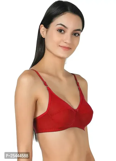 Stylish Multicoloured Cotton Solid Bras For Women Pack Of 5-thumb2