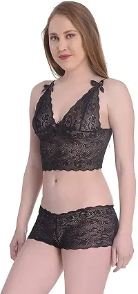 Stylish Black Net Bridal Baby Dolls For Women-thumb2