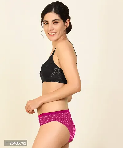 Stylish Cotton Multicoloured Bra And Panty Set For Women Pack Of 2-thumb3