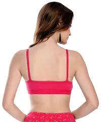 Stylish Pink Cotton Solid Bras For Women-thumb3