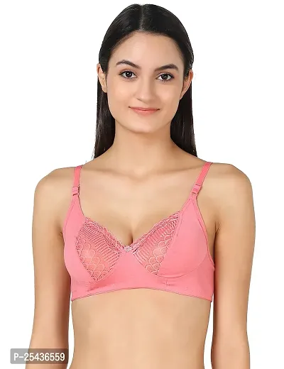 Stylish Cotton Pink Bra And Panty Set For Women-thumb5