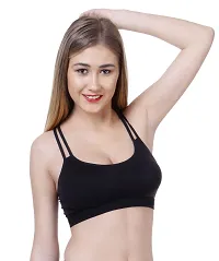 Stylish Black Cotton Solid Bras For Women Pack Of 3-thumb3