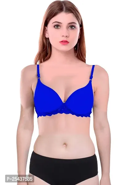 Stylish Cotton Blue Bra And Panty Set For Women-thumb5