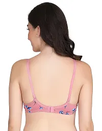 Stylish Pink Cotton Printed Bras For Women-thumb3