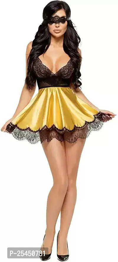 Stylish Gold Net Bridal Baby Dolls For Women-thumb3