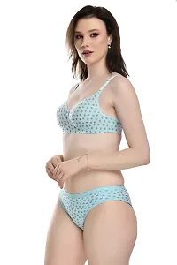 Stylish Cotton Multicoloured Bra And Panty Set For Women Pack Of 2-thumb2