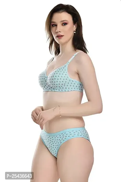 Stylish Cotton Multicoloured Bra And Panty Set For Women Pack Of 2-thumb3