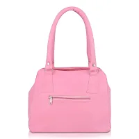 Stylish Pink Pu Self Pattern Handbags For Women-thumb2