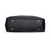 Stylish Black Pu Self Pattern Handbags For Women-thumb4