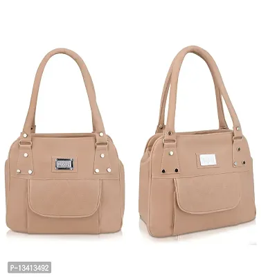 Stylish Multicoloured Pu Self Pattern Handbags For Women Pack Of 2