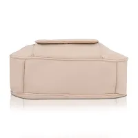 Stylish Cream Pu Self Pattern Handbags For Women-thumb3