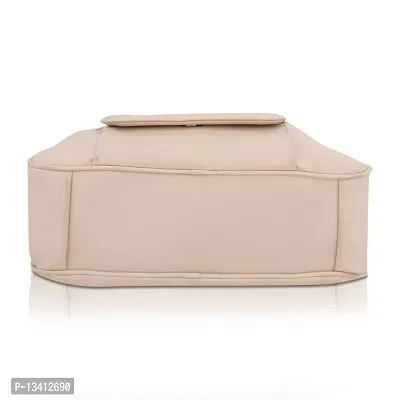 Stylish Cream Pu Self Pattern Handbags For Women-thumb4