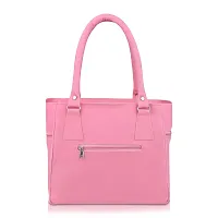 Stylish Pink Pu Self Pattern Handbags For Women-thumb3