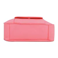 Stylish Peach Pu Self Pattern Handbags For Women-thumb3