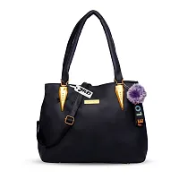 Stylish Multicoloured Pu Self Pattern Handbags For Women Pack Of 2-thumb1