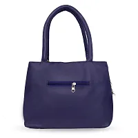 Stylish Blue Pu Self Pattern Handbags For Women-thumb2