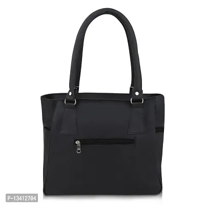 Stylish Black Pu Self Pattern Handbags For Women-thumb3