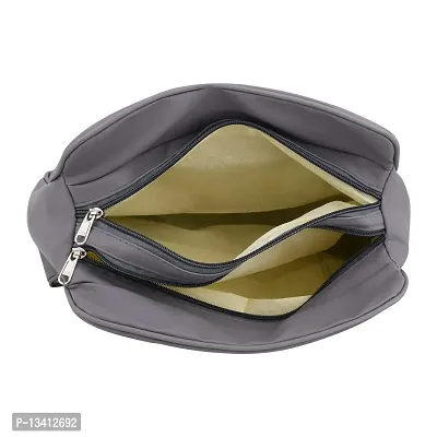 Stylish Grey Pu Self Pattern Handbags For Women-thumb5