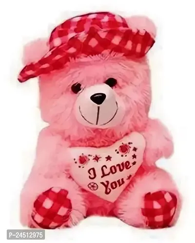 Stylish Pink Teddy Bear With Cap For Kids