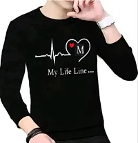 Taniya Fashion Fashionable Men's | Printed Full Sleeve Stylish Casual T-Shirt | My Life Line-thumb1