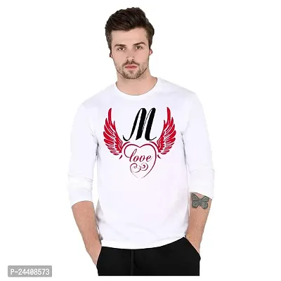 Tanya Fashion House Fashionable Men's Printed Full Sleeve Stylish Casual T-Shirt (M, Small) White