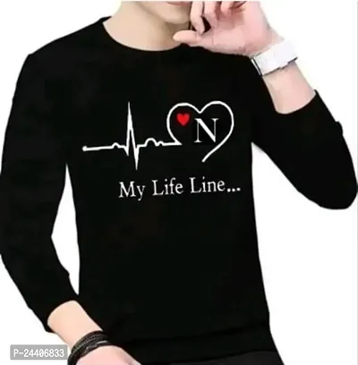 Taniya Fashion | Fashionable Men's Printed Full Sleeve Stylish Casual T-Shirt | My Life Line-thumb2