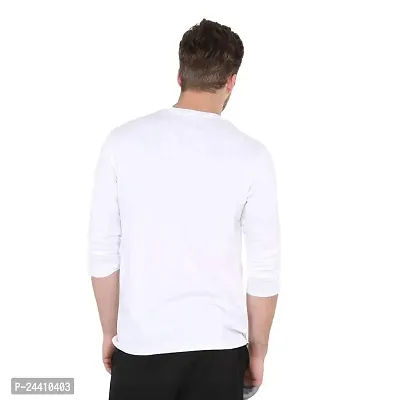 Tanya Fashion House Fashionable Men's Printed Full Sleeve Stylish Casual T-Shirt (R, XXL) White-thumb2