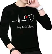 Taniya Fashion | Fashionable Men's Printed Full Sleeve Stylish Casual T-Shirt | My Life Line-thumb1