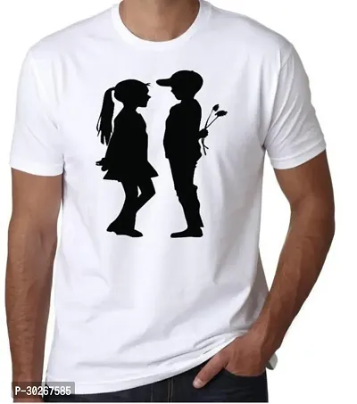 Reliable White Polycotton Printed Tees For Men-thumb0