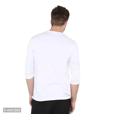 Tanya Fashion House Fashionable Men's Printed Full Sleeve Stylish Casual T-Shirt (A, Medium) White-thumb2