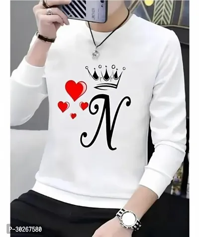 Reliable White Polycotton Printed Tees For Men-thumb0