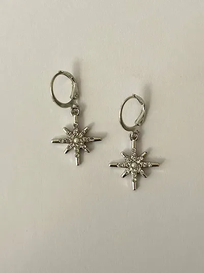 Beautiful Silver Plated Star Earring For Women